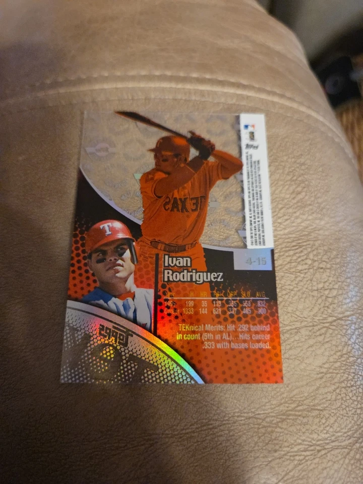 2000 Topps Tek Pattern 15 Ivan Rodriguez #4-15 HOF - Image 2 of 2