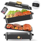 Slow Cooker Large Capacity Non-stick Vessel with Lid, 1400W 2-in-1 Electric S...