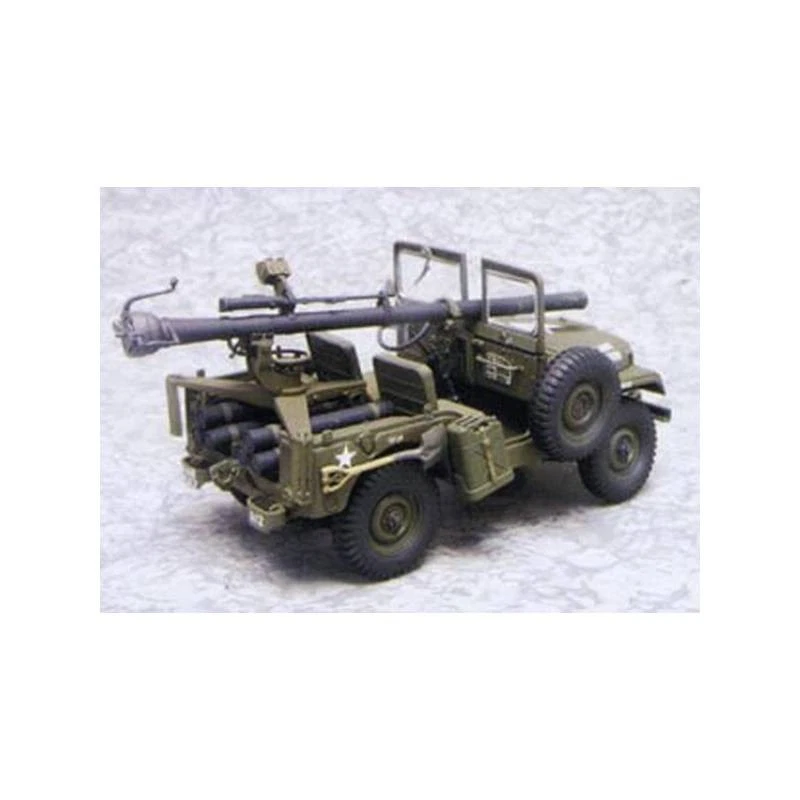 Modellino US M38a1c 4x4 1/4-ton Military Jeep Con M40a1 106mm Recoiless Rifle A - Immagine 3 di 3