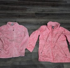 COLUMBIA Interchange Girl's XL 18 20 Pink 3 In 1 Jacket Outgrown System EUC