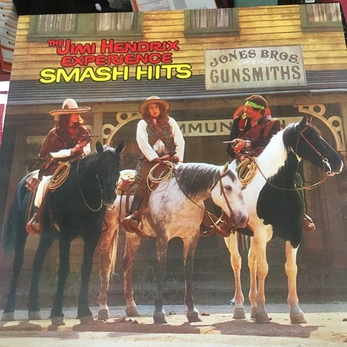 JIMI HENDRIX EXPERIENCE SMASH HITS LP VINYL RECORD WITH POSTER COWBOY COVER
