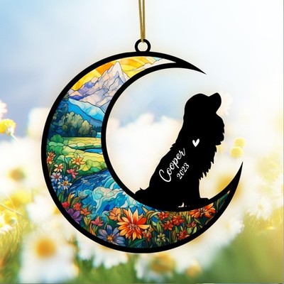 Personalized Cavalier King Charles Spaniel Memorial Suncatcher Ornament Decor