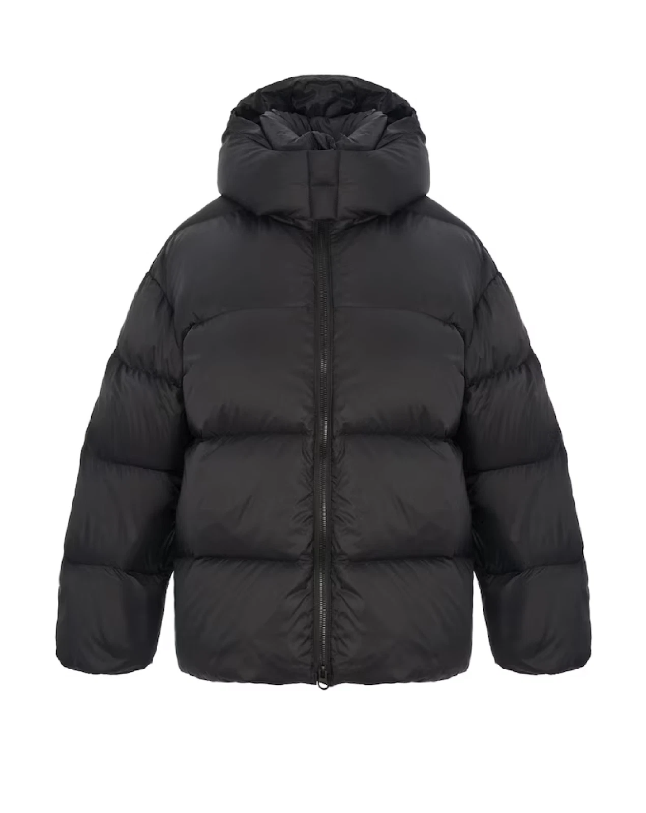Black winter jacket Vegan puffer jacket Fashionable puffer Snow jacket Overszed.