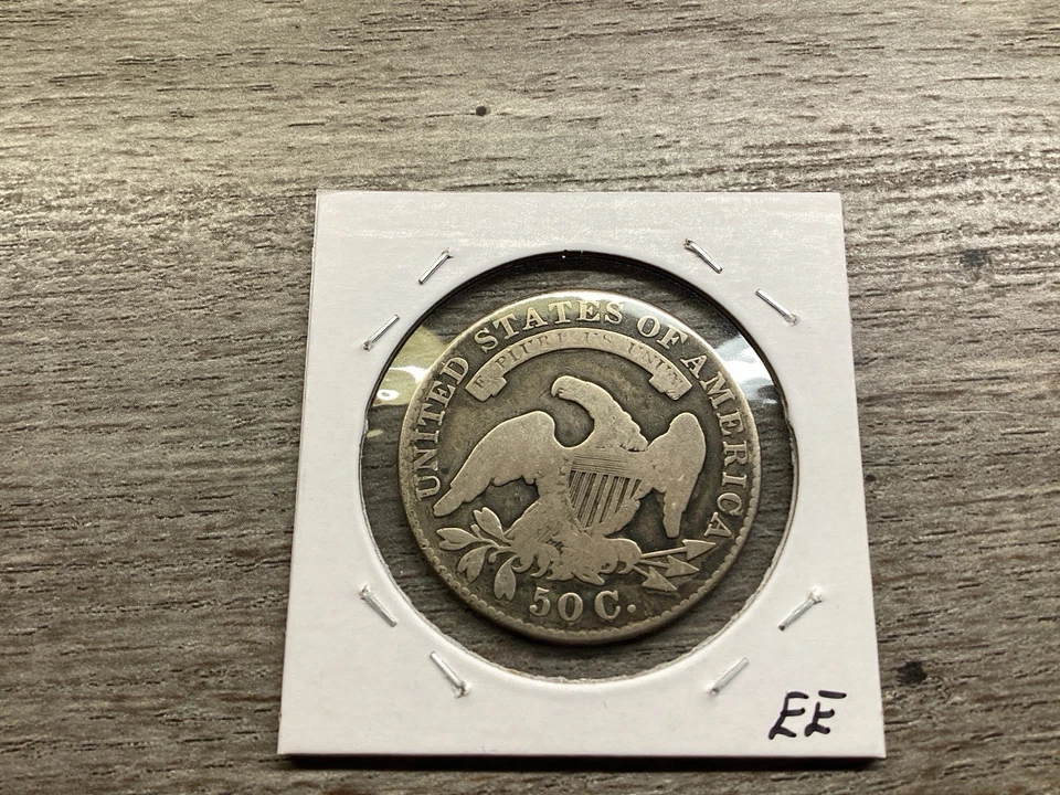 Medio dólar de plata busto tapado 1830 borde con letras con fecha pequeña 0 051525 29ee Foto 4 de 4