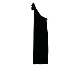 Roberta Dress Womens Medium Black One Shoulder Velvet Formal Evening