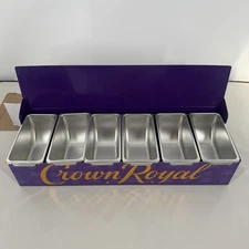 Crown Royal Bar Caddy Tray with Stainless Steel Inserts | Garnish & Condiment