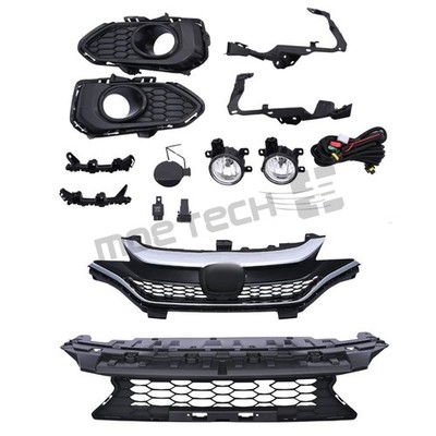 Front Bumper Grille Fog Light Bracket Kit for Honda Fit 2018-2020 33900-T5L-A01