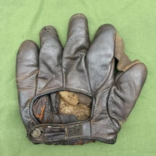 Antique D & M Baseball Glove 1.5 Inch Web Early 19teens -20s Draper Maynard