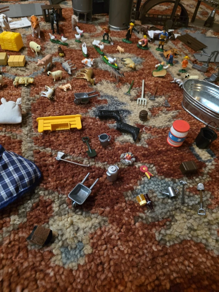Massive Lot Farm Vintage Country Sets Plastic Animals Barn Structures Breyer - Image 4 of 4