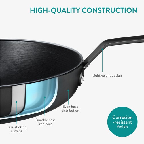 Sarten Hierro Fundido con Nitrógeno - Cast Iron Skillet Curado de 25 cm - Imagen 6 de 8