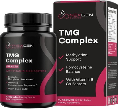 TMG Trimethylglycine Supplement with Methyl B Complex - 500mg Betaine TMG