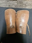 WW1 Era US Army Leather Cavalry Leggings Gaiters Spats Uniform Wraps Military