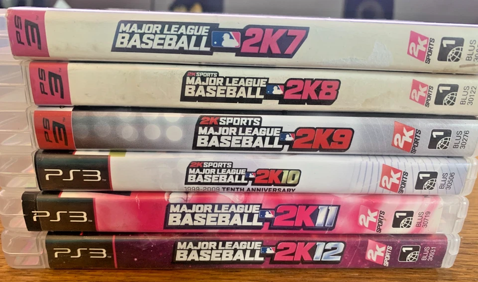 Lot of 6 MLB 2K PlayStation 3 PS3 Games 2K7 2K8 2K9 2K10 2K11 2K12 CIB w/ Manual - Image 3 of 3