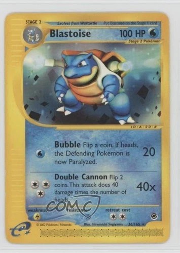 Blastoise Pokemon e-Card Series Expedition #36 2002