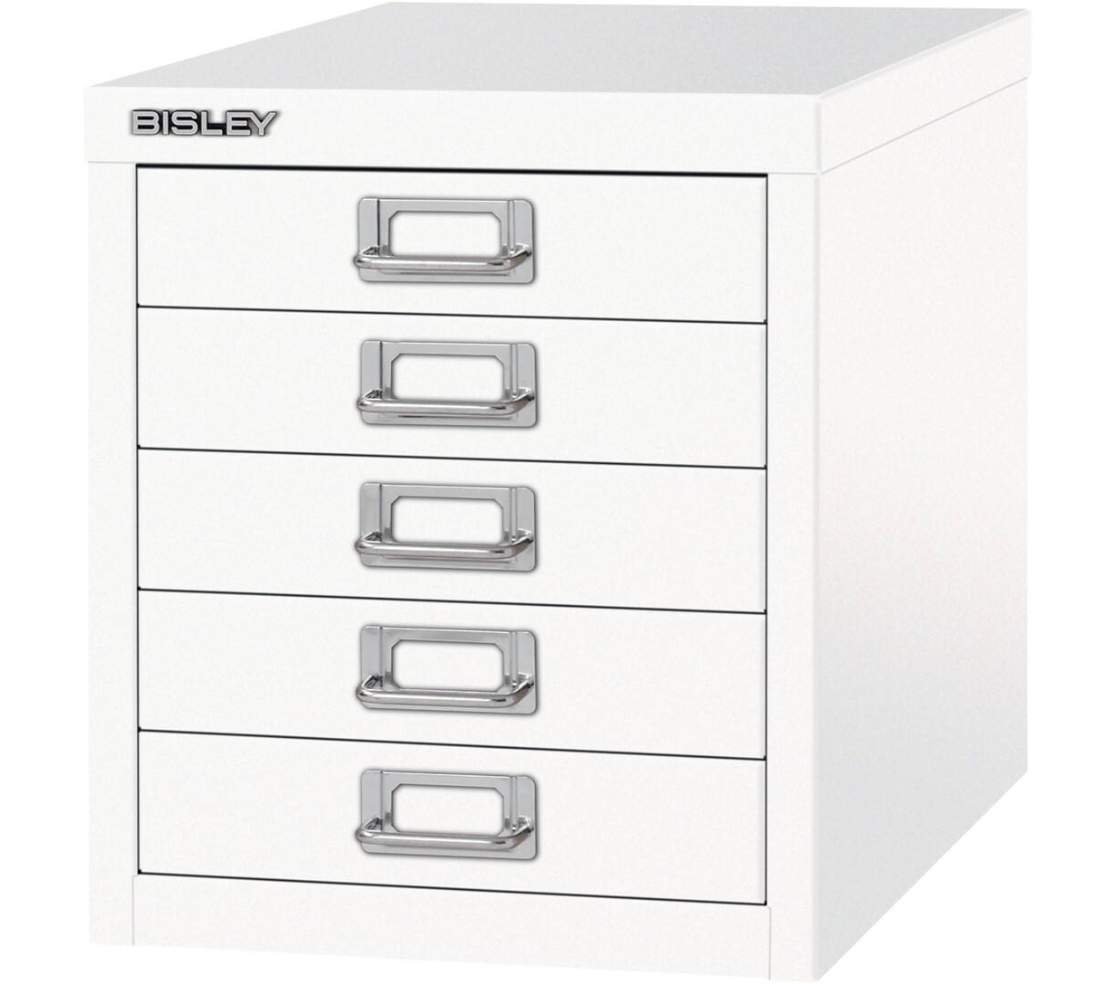 Bisley Multi Drawer Desktop Cabinet 5 Drawer White | 24 Hour Weekday Delivery