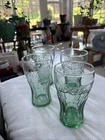 Libbey Coca-Cola Coke Green Glass 16 oz Tumbler 6" Vintage Retro Style Set of 4