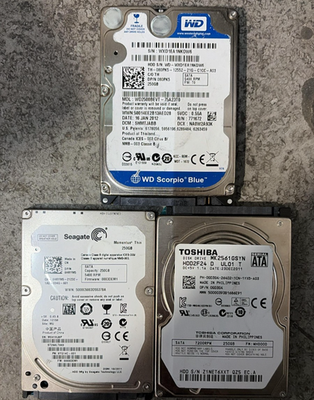 #ad 3 PACK Hard Disk 250 GB HDD 2.5 SamsungWD Toshiba Hitachi Seagate for Laptop $18.65