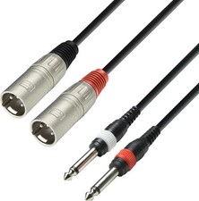 Adam Hall Cables 3 STAR TMP 0100 - Audio Cable 2 x XLR Male to 2 x 6.3 mm mon...