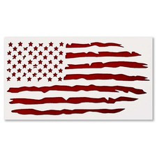 Distressed American Flag Stencil Reusable 10 Mil Mylar Rustic USA Decor July 4th