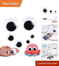 Self Adhesive Googly Eyes 6 Pcs 0.6 1 2 Inch Large Google Wiggle Craft Eyes ...