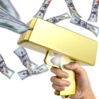 Golden Money Shooter Toy - Handheld Cash Spray Gun Make It Rain Paper Play Toy