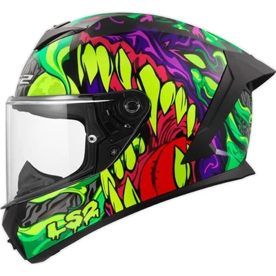 LS2 Rapid 3 FF820 Casque Moto Intégral Ventilé Purpur-Vert-Rouge XS-3XL - Photo 1/3
