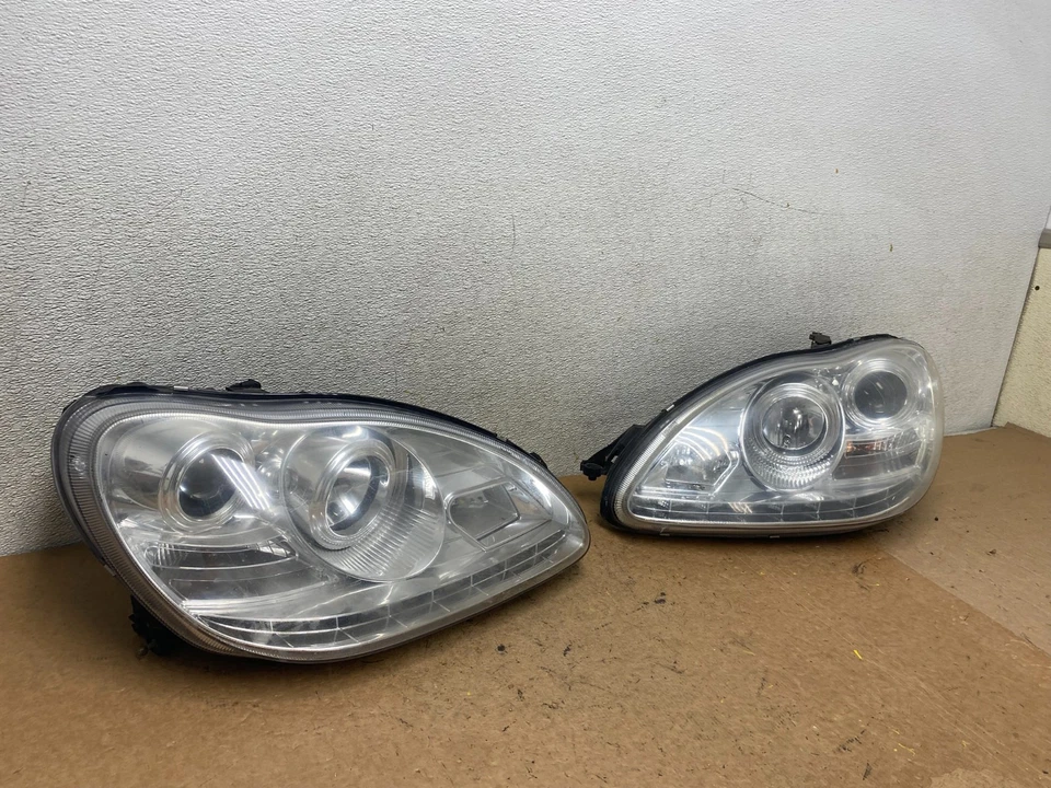 Juego faros LED cromados izquierda+derecha Mercedes-Benz Clase S 2000-2006 Oe S9232 DG Foto 3 de 4