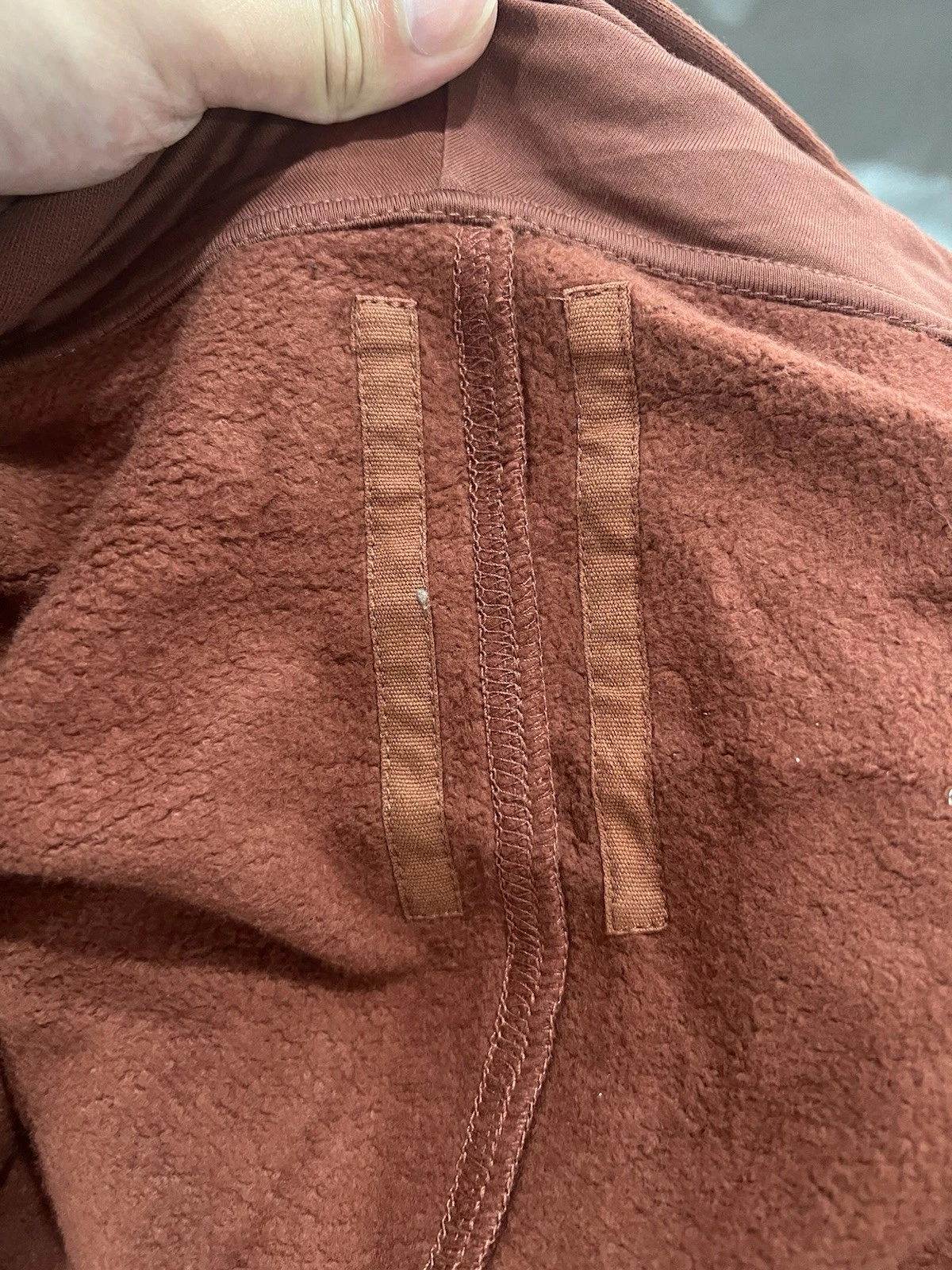 RICK OWENS Felpa con cappuccio e zip Rick Owen's Mountain taglia small argilla