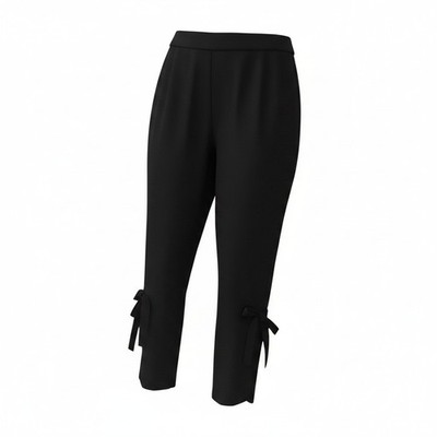 Venus Smoothing High Rise Side Splits Bow Detail Black  Pants Plus Size 22 