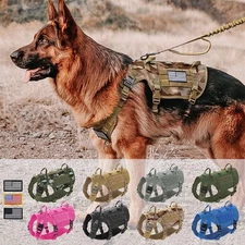 Tactical Dog Harness with Handle for Large Dogs No-Pull Military Vest Rottweiler