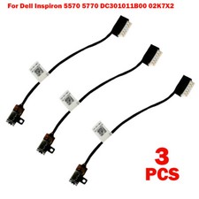 3PCS DC Power Jack Charging Cable for Dell Inspiron 5570 5770 DC301011B00 02K7X2