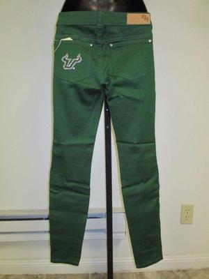 NEW USF BULLS Womens Designer Green Pants by Meesh & Mia sizes 2-4-6-8-10