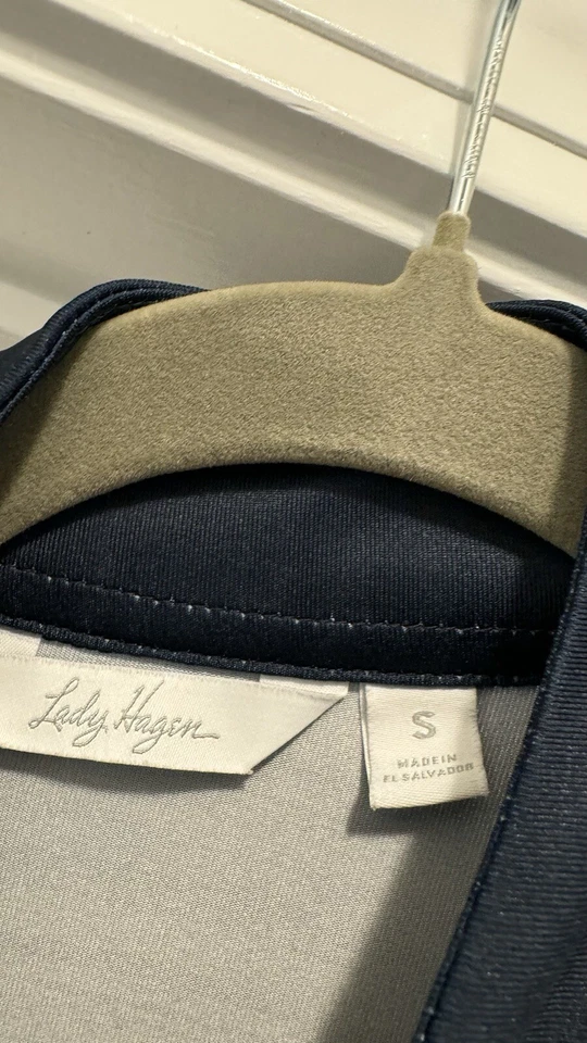 Top Pullover Lady Hagen 1/4 Cremallera Manga Larga Multicolor Azul Talla Pequeña Foto 4 de 4