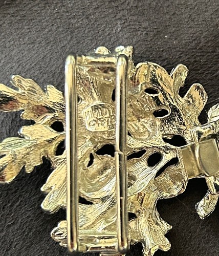 MIMI DI N Belt Buckle Oak Leaves & Acorns Silver Metal 2- Piece Interlocking - Picture 6 of 7