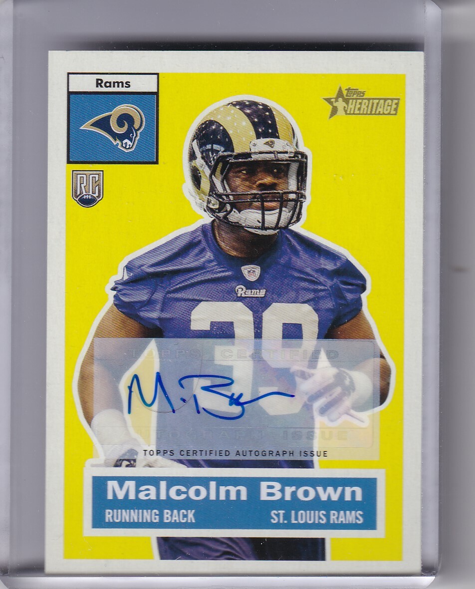 2015 Topps Heritage Autographs 72 Malcolm Brown (AU, RC) for sale