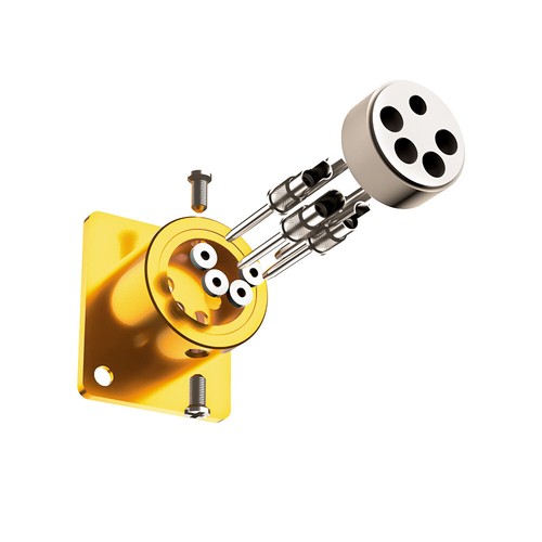 1xVIBORG CM204R 4Pin Copper Panel Mount XLR Connector 4 Way Male Rhodium Plated - 第 7/11 張圖片