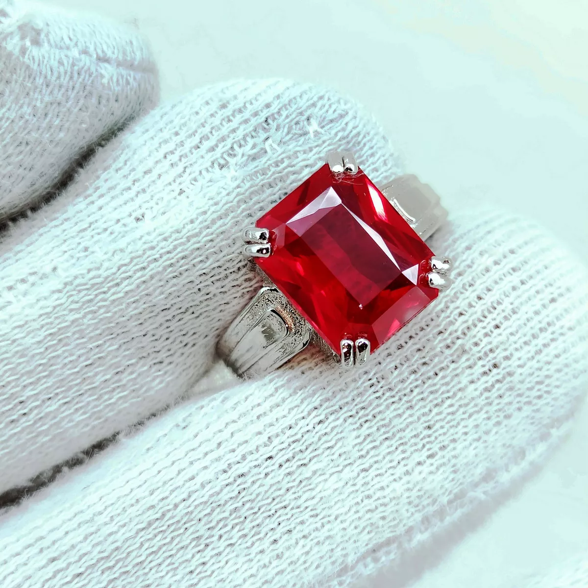 Princess cut 2024 ruby ring
