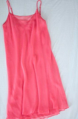 Ulla Popken Chiffon Slip Dress Sleeveless Tunic Salmon Pink Size 20/22 XL - Bild 5 von 9