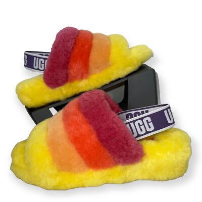 UGG Fluff Yeah Pride Slides 