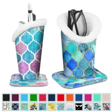 PU Leather Eyeglass Protective Holder Stand Case Plush Lined Eyeglasses Holder