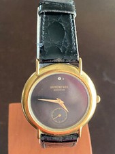 RAYMOND WEIL WRIST WATCH, 18K GOLD PLATED, QUARTZ, REF. 9808 , KEEPING TIME