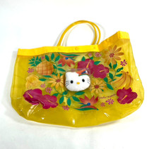 Sanrio Hello Kitty Purse Handbag 16" Hawaii Floral Clear Rare Htf Vtg 1976 2002