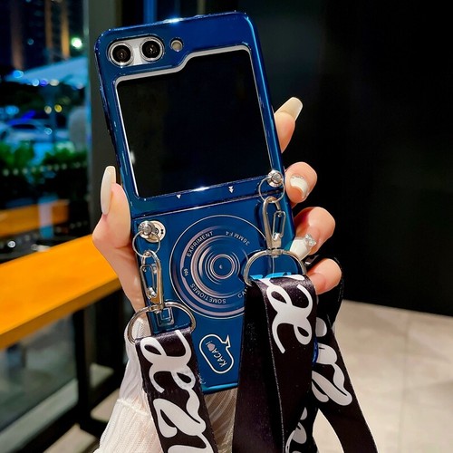 For Samsung Galaxy Z Flip 5/4/3 Luxury Carry Crossbody Shoulder Strap TPU Case - Picture 17 of 20