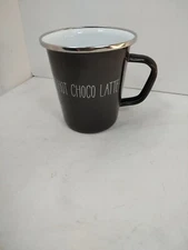 Project 62 Target Porcelain Enamelware Metal “Hot Choco Latte” Mug Cup