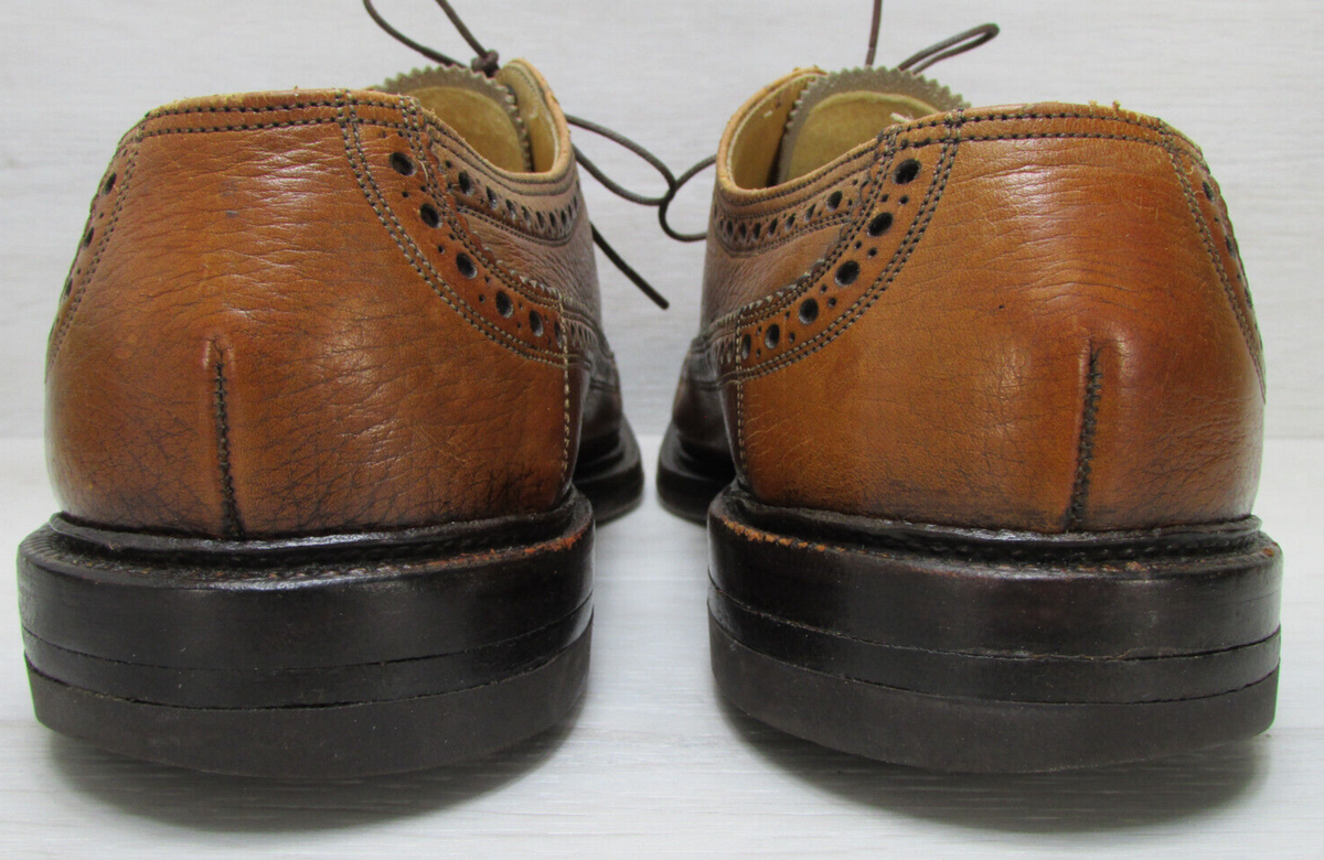 Vintage Florsheim 8.5D THE BEACON Burnished Walnut Calf Long Wing 