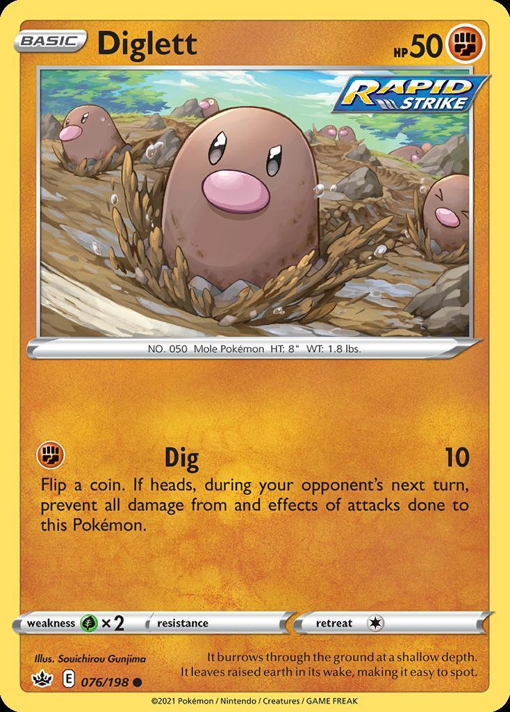 Pokemon Diglett (76/233) Chilling Reign NM