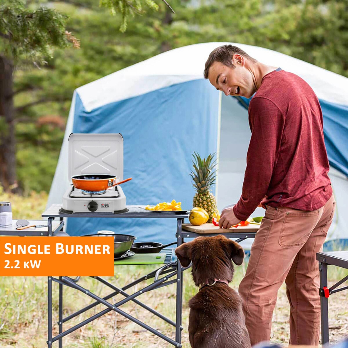 Portable Gas Stove 1 Burner LPG Cooker Single Compact Outdoor Cooktop Lid  NJ-01 3800217792302 | eBay