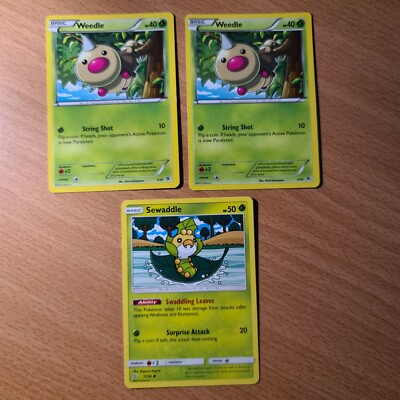WEEDLE (×2) + SEWADDLE | ENGLISH | TCG Pokemon | NM(-) | #121 | eBay