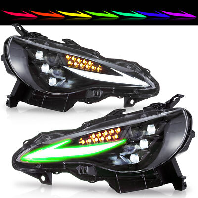 VLAND RGB LED-Scheinwerfer für 2012-21 Toyota GT86 Subaru Brz FR-S DRL Animation
