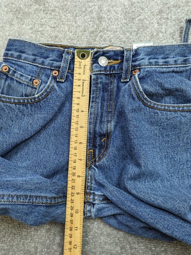 Vintage Levi 550 Kids Denim Jeans 12 Regular 100% Cotton Destroyed Work Holes - Picture 5 of 11